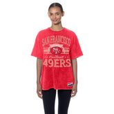 San Francisco 49ers New Era Women's Throwback Oversized T-Shirt - Scarlet - NFL