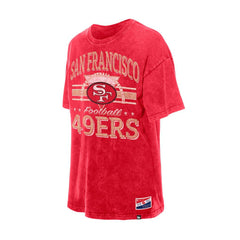 San Francisco 49ers New Era Women's Throwback Oversized T-Shirt - Scarlet - NFL