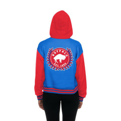 Buffalo Bills New Era Women's Throwback Full-Snap Hooded Jacket - Royal - NFL
