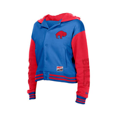 Buffalo Bills New Era Women's Throwback Full-Snap Hooded Jacket - Royal - NFL