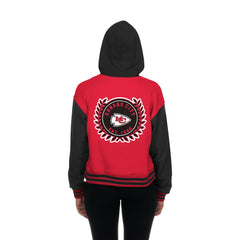 Kansas City Chiefs New Era Women's Throwback Full-Snap Hooded Jacket - Red - NFL