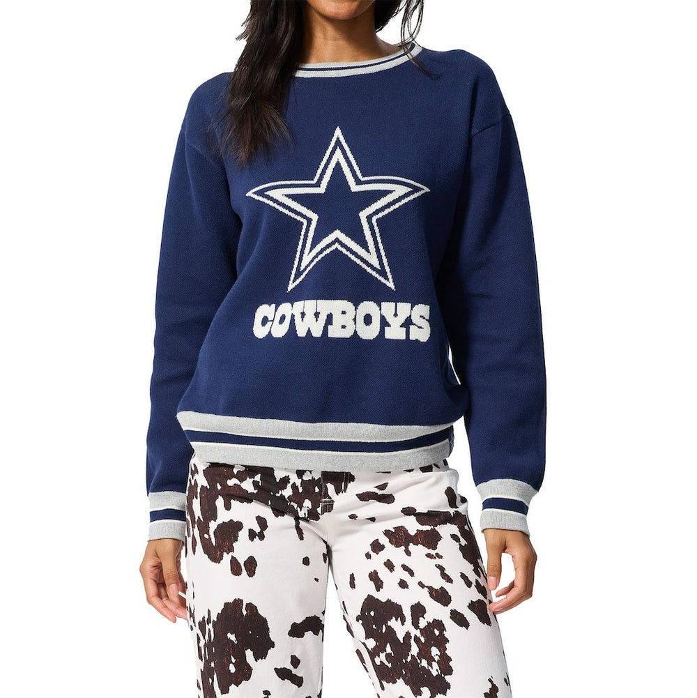 Dallas Cowboys Terez Unisex Logo Crew Neck Sweater - Navy - NFL