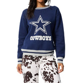 Dallas Cowboys Terez Unisex Logo Crew Neck Sweater - Navy - NFL