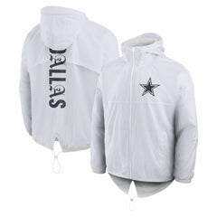 Dallas Cowboys Type Play Down Full-Zip Jacket - White - Fanatics