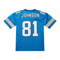 Calvin Johnson Detroit Lions 2007 Authentic Throwback Retired Player Jersey - Blue - Mitchell & Ness