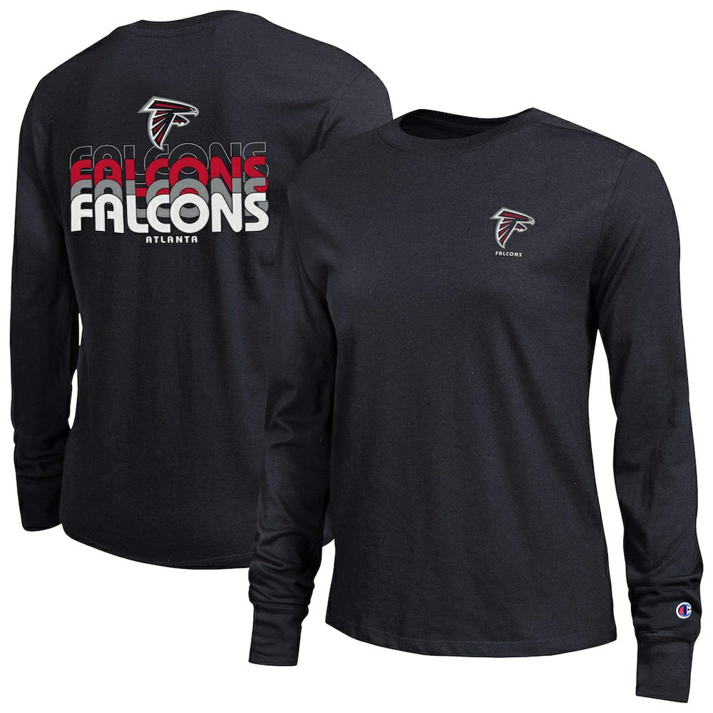 Atlanta Falcons Champion Women's Core Long-Sleeve T-Shirt - Black - NFL