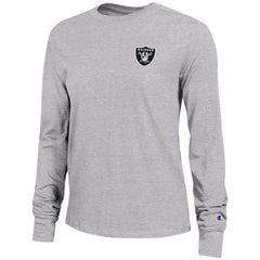 Las Vegas Raiders Champion Women's Core Long-Sleeve T-Shirt - Heather Gray - NFL