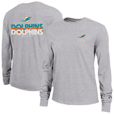 Miami Dolphins Champion Women's Core Long-Sleeve T-Shirt - Heather Gray - NFL