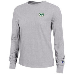 Green Bay Packers Champion Women's Core Long-Sleeve T-Shirt - Heather Gray - NFL