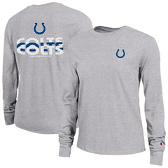 Indianapolis Colts Champion Women's Core Long-Sleeve T-Shirt - Heather Gray - NFL