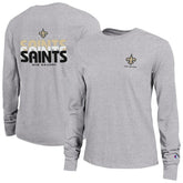 New Orleans Saints Champion Women's Core Long-Sleeve T-Shirt - Heather Gray - NFL