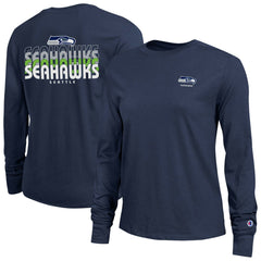 Seattle Seahawks Champion Women's Core Long-Sleeve T-Shirt - College Navy - NFL