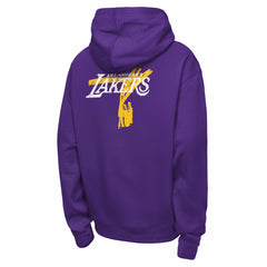 Nike Los Angeles Lakers Youth Courtside Club Premiere Hoodie Purple
