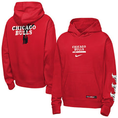 Nike Chicago Bulls Youth Courtside Club Premiere Hoodie Red