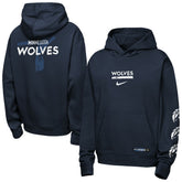 Nike Minnesota Timberwolves Youth Courtside Club Premiere Hoodie Navy