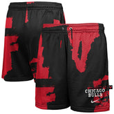 Nike Chicago Bulls Youth Courtside Pro Shot Dri-FIT Mesh Practice Shorts Black/Red