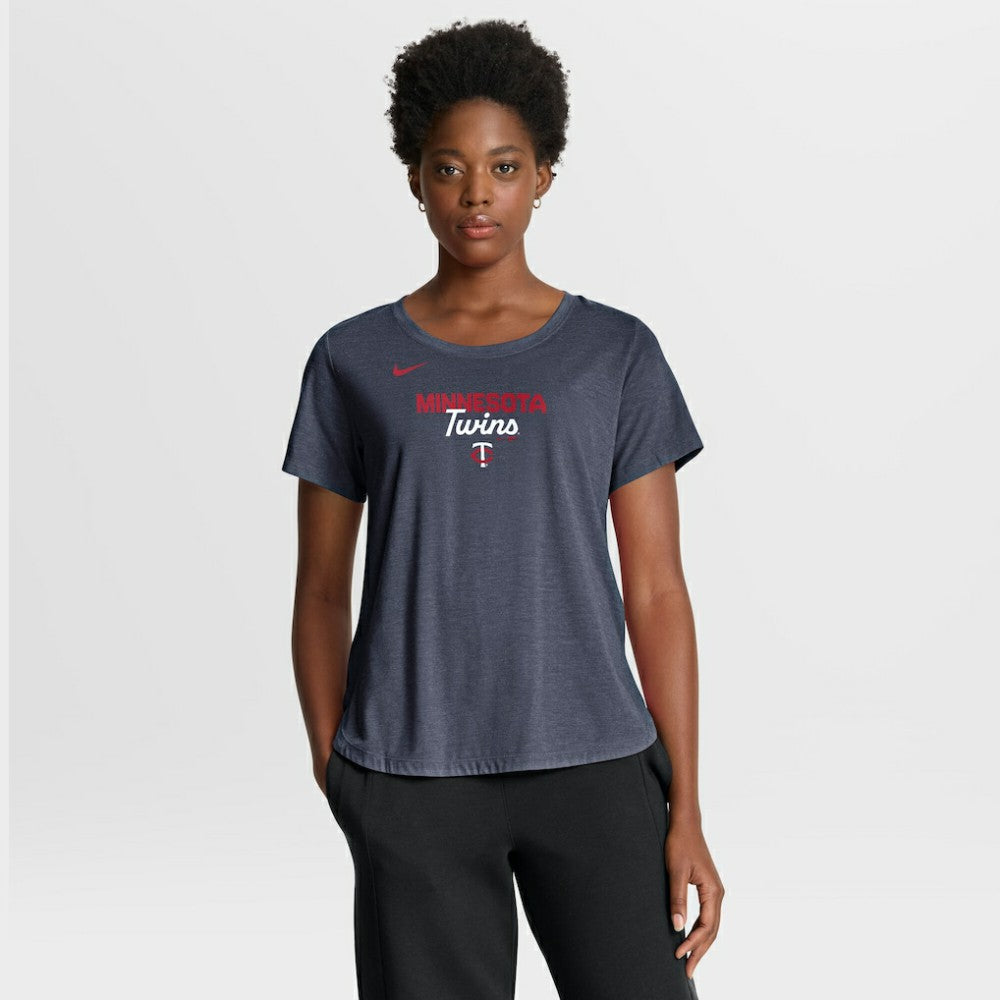 Minnesota Twins Nike Women's Arched Tri-Blend T-Shirt for sale