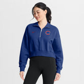 Chicago Cubs Nike Women's Primetime Phoenix Fleece Half-Zip Sweatshirt Outlet