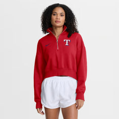 Texas Rangers Nike Women's Primetime Phoenix Fleece Half-Zip Sweatshirt for sale