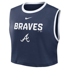 Atlanta Braves Nike Women's Primetime Loose Dri-FIT Cropped Tank Top Near Me