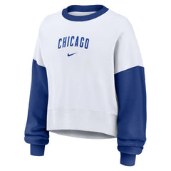 Chicago Cubs Nike Women's Oversized High Hip Fleece Sweatshirt Online