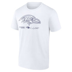 Lamar Jackson Baltimore Ravens Tonal Name & Number T-Shirt - White - NFL