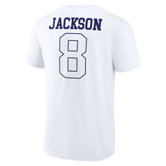 Lamar Jackson Baltimore Ravens Tonal Name & Number T-Shirt - White - NFL