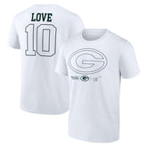 Jordan Love Green Bay Packers Tonal Name & Number T-Shirt - White - NFL