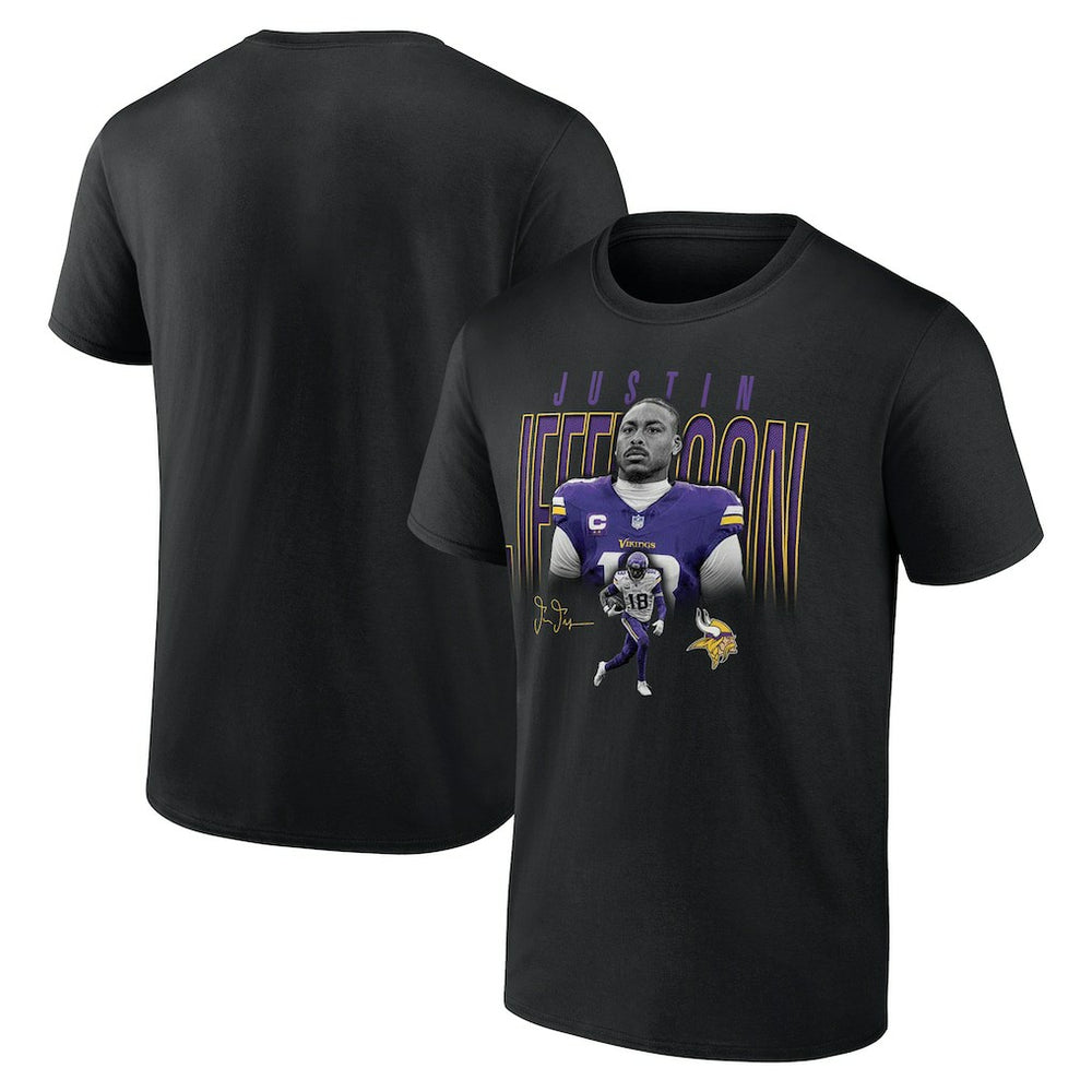 Justin Jefferson Minnesota Vikings Humble Shadow Player T-Shirt - Black - NFL