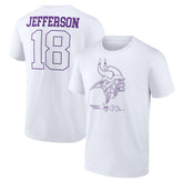 Justin Jefferson Minnesota Vikings Tonal Name & Number T-Shirt - White - NFL