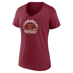 Jayden Daniels Washington Commanders Women's Floral Name & Number V-Neck T-Shirt - Garnet - NFL
