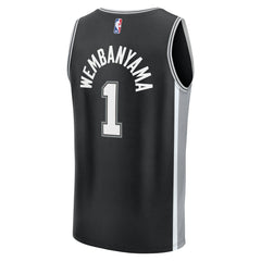 Fanatics Victor Wembanyama San Antonio Spurs Youth Fast Break Replica Player Jersey Icon Edition Black