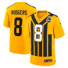 Aaron Rodgers Pittsburgh Steelers Alternate 1933 Throwback Game Jersey - Gold - Nike