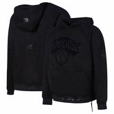 New York Knicks Protege Eco-Friendly Functional Suede Fashion Tonal Hoodie Black