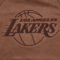 Los Angeles Lakers Protege Eco-Friendly Functional Suede Fashion Tonal Hoodie Brown