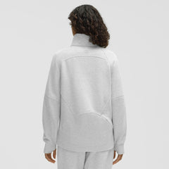 Minnesota Wild lululemon Women's Long Scuba Oversized Half-Zip Funnel Neck - Heathered Core Ultra Light Grey | NHL Lifestyle