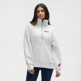 New Jersey Devils lululemon Women's Long Scuba Oversized Half-Zip Funnel Neck - Heathered Core Ultra Light Grey | NHL sale