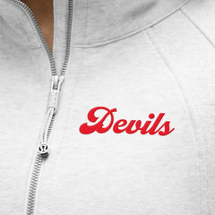 New Jersey Devils lululemon Women's Long Scuba Oversized Half-Zip Funnel Neck - Heathered Core Ultra Light Grey | NHL sale