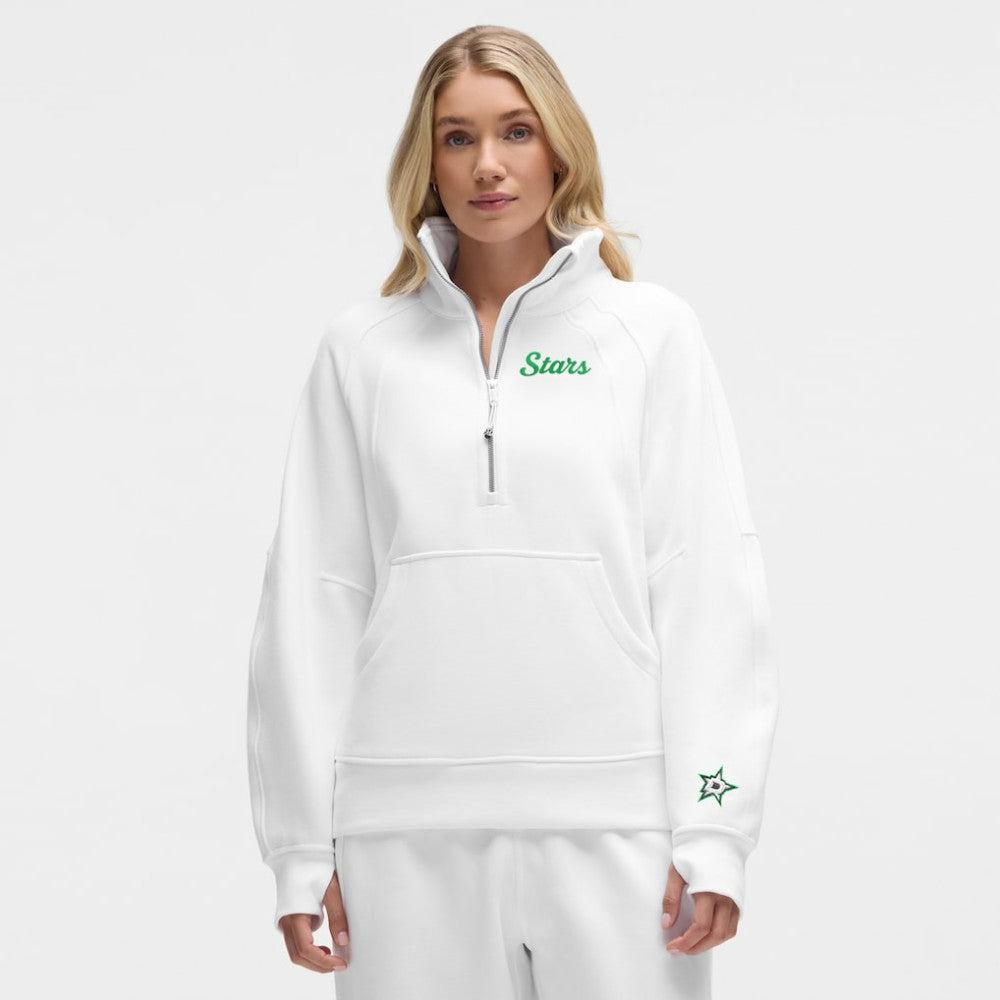 Dallas Stars lululemon Women's Long Scuba Oversized Half-Zip Funnel Neck - White | NHL sale