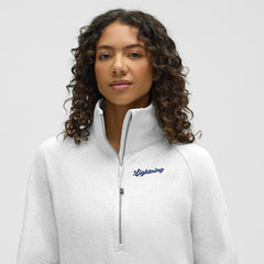 Tampa Bay Lightning lululemon Women's Long Scuba Oversized Half-Zip Funnel Neck - Heathered Core Ultra Light Grey | NHL near me