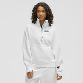 Minnesota Wild lululemon Women's Long Scuba Oversized Half-Zip Funnel Neck - White | NHL near me