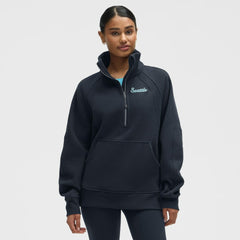 Seattle Kraken lululemon Women's Long Scuba Oversized Half-Zip Funnel Neck - True Navy | NHL on sale