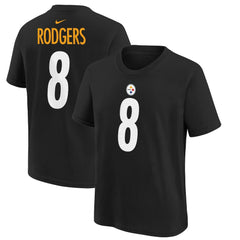 Aaron Rodgers Pittsburgh Steelers Youth Player Name & Number T-Shirt - Black - NFL