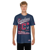 Cleveland Guardians New Era Oversized Throwback Distressed T-Shirt Online