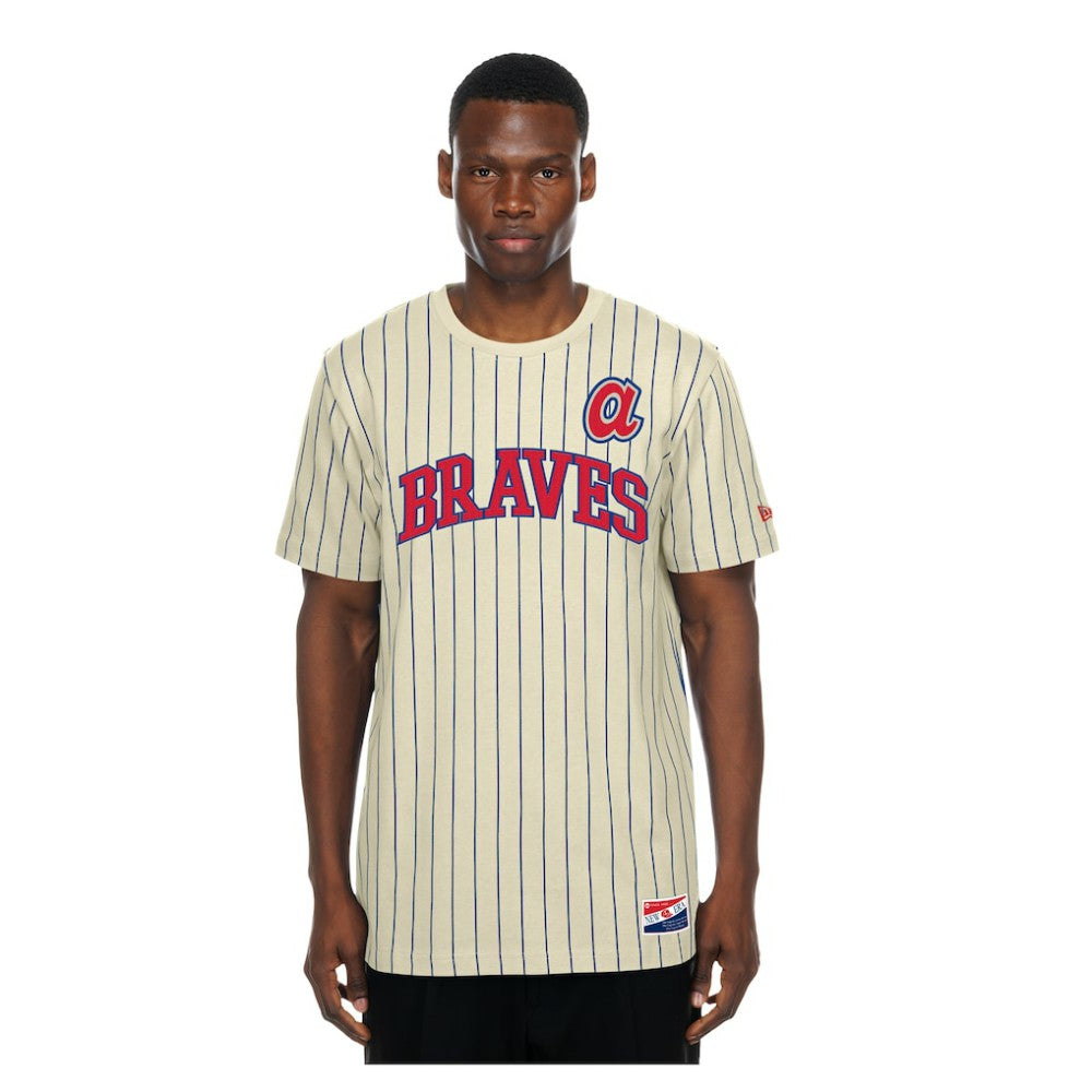 Atlanta Braves New Era Throwback Meshback Pinstripe T-Shirt Online