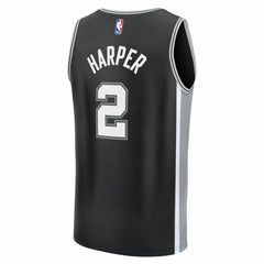 Fanatics Dylan Harper San Antonio Spurs 2025 NBA Draft First Round Pick Fast Break Replica Jersey Icon Edition Black