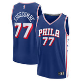 Fanatics V. J. Edgecombe Philadelphia 76ers Youth 2025 NBA Draft First Round Pick Fast Break Replica Jersey Icon Edition Royal