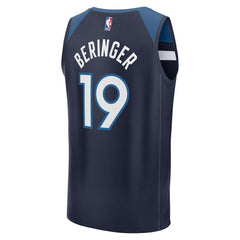 Fanatics Joan Beringer Minnesota Timberwolves 2025 NBA Draft First Round Pick Fast Break Replica Jersey Icon Edition Navy