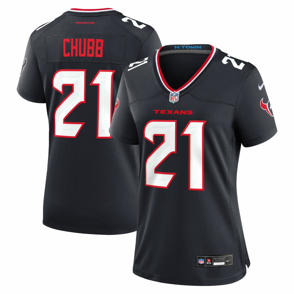 Nick Chubb Houston Texans Women's Team Game Jersey - Navy - Nike