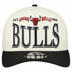 New Era Chicago Bulls Stretched 2-Tone A-Frame 9FIFTY Adjustable Hat Cream/Black